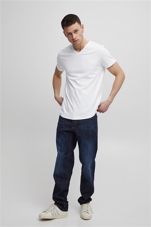 Se Blend Bhdinton Vneck tee 2-pack Noos Mand White Kortærmede T-shirts Str L - hos Magasin ved Magasin