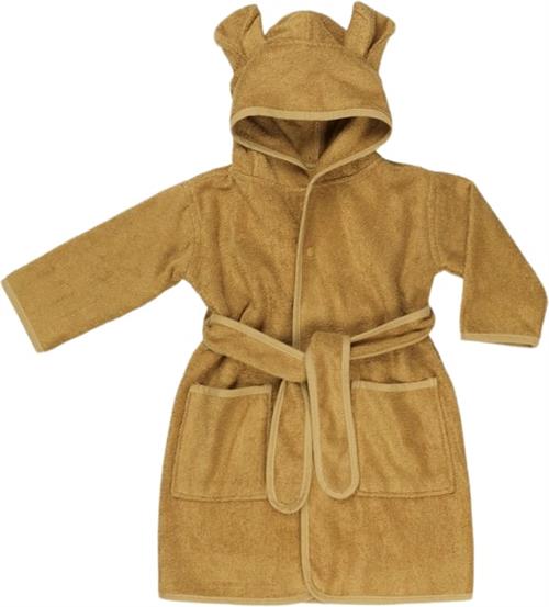 Fabelab Bathrobe Junior - Bear - Ochre Str Wear 5-7Y - Ochre Morgenkåber Bambus hos Magasin