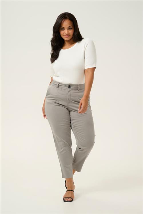 Kaffe Curve Kcleana Chino 7/8 Pants Kvinde Steeple Gray Bukser Med Smalle Ben Str 44 - hos Magasin