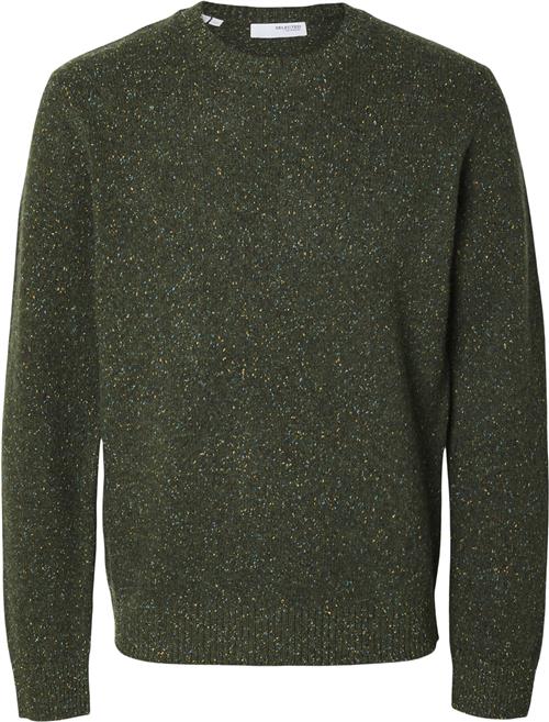 Selected Homme Slhneil LS Knit Neps Crew Neck Mand Forest Night/neps Sweaters Str L - hos Magasin