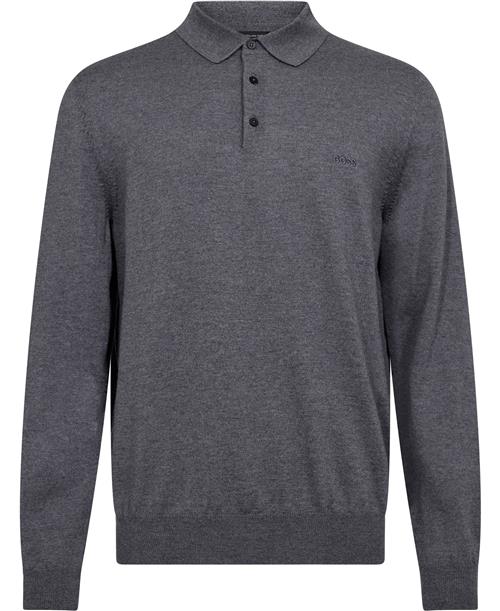 Se BOSS Boss Men Business Leisure Knitwear Mand Medium Grey Sweaters Str XL - hos Magasin ved Magasin