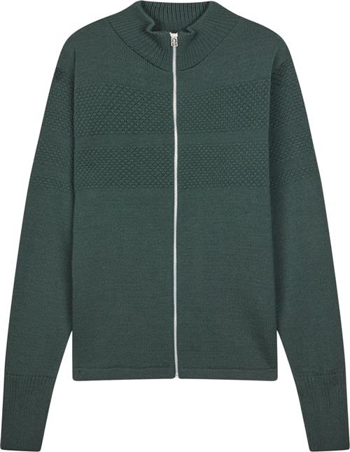 Mads Nørgaard - Copenhagen Wool Klemens Zip Knit Mand Grøn Sweaters Str L - hos Magasin