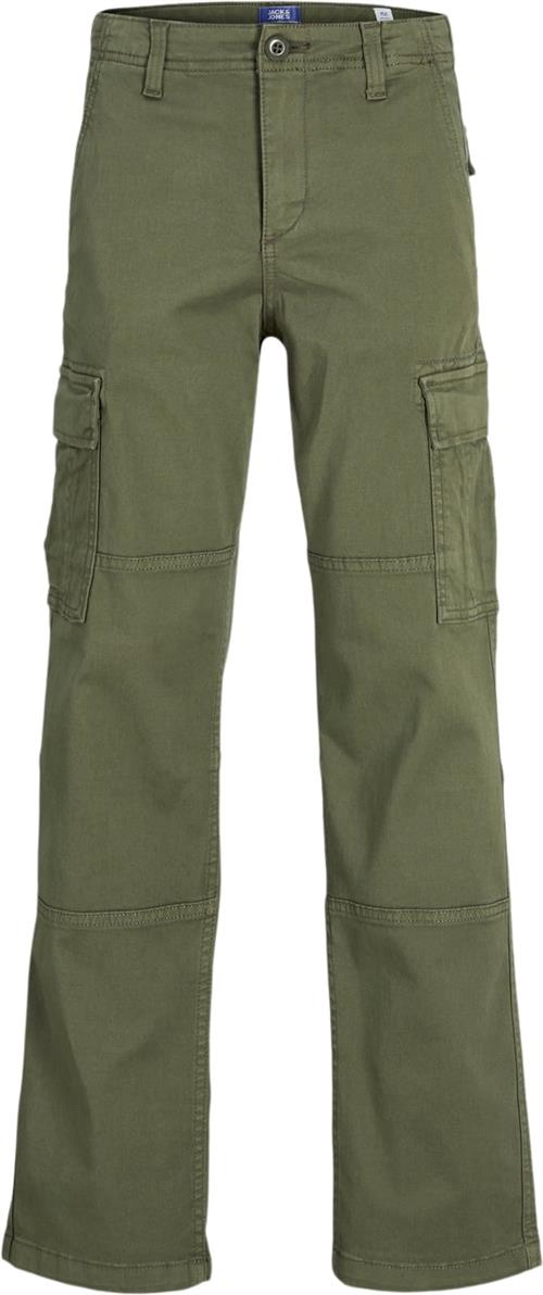 Jack & Jones Jpstkane Jjharlow Cargo Noos JNR Str 128 Drenge - Dusty Olive Bukser hos Magasin