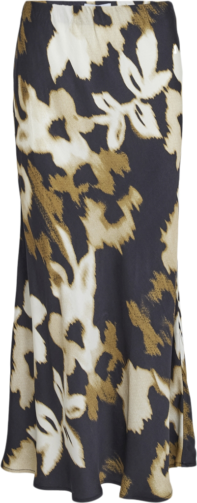 Minus Msbernia Midi Skirt Kvinde Arrowwood Yellow Print Midi Nederdele Str 42 - hos Magasin