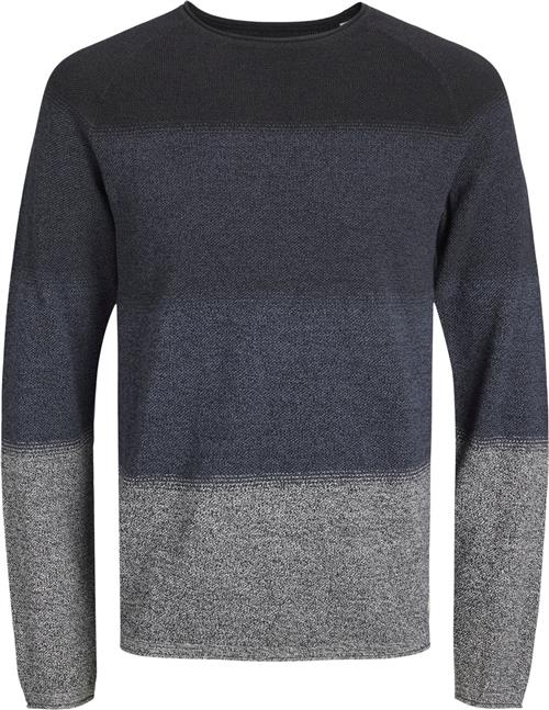 Jack & Jones Jjehill Knit Crew Neck Noos Mand Navy Blazer/gradient Sweaters Str XS - hos Magasin