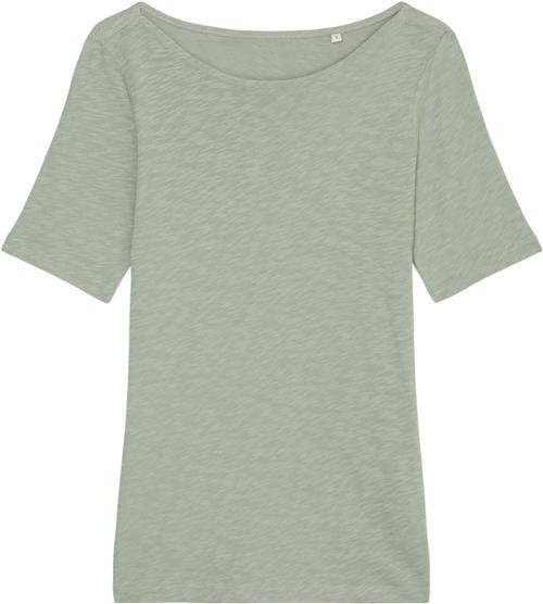 Marc O’Polo Tshirt, Short Sleeve, Boat Neck Kvinde Faded Mint Kortærmede T-shirts Str S - hos Magasin