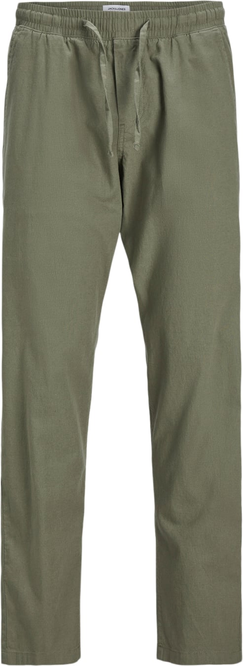 Se Jack & Jones Jpstkane Jjsummer Linen Blend Jogge Mand Dusty Olive Casual Bukser Str L - hos Magasin ved Magasin