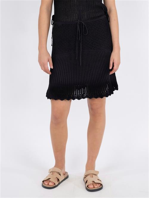 Neo Noir Judith Knit Skirt Kvinde Black Korte Nederdele Str 42 - hos Magasin