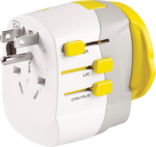 Go Travel Worldwide Adaptor + USB One size - Rejsetilbehør hos Magasin