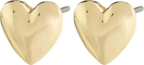 Pilgrim Sophia Recycled Heart Earrings Goldplated one size - Ørestikker hos Magasin