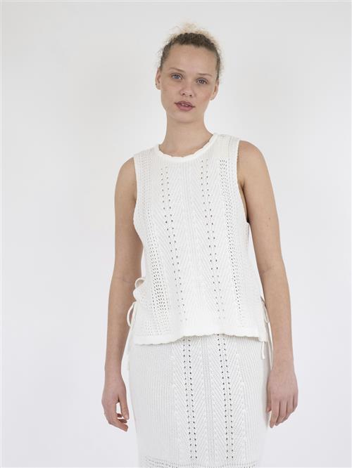 Se Neo Noir Aritza Crochet Knit Top Kvinde White Sweaters Str 40 - hos Magasin ved Magasin