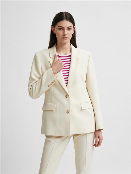 Se Selected Femme Slfrita Classic Blazer Birch B Kvinde Birch Blazere Str 40 - hos Magasin ved Magasin