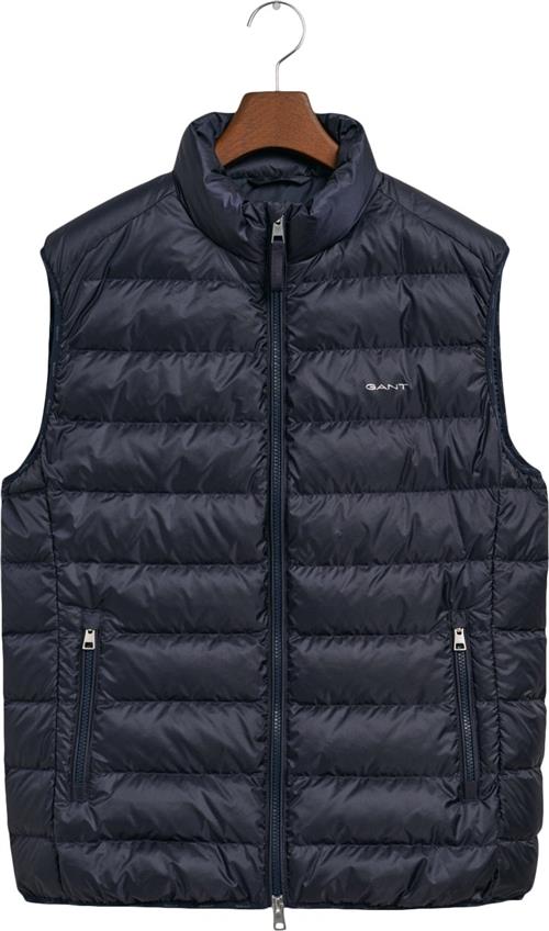 Gant Light Down Vest Mand Evening Blue Veste Str L - hos Magasin