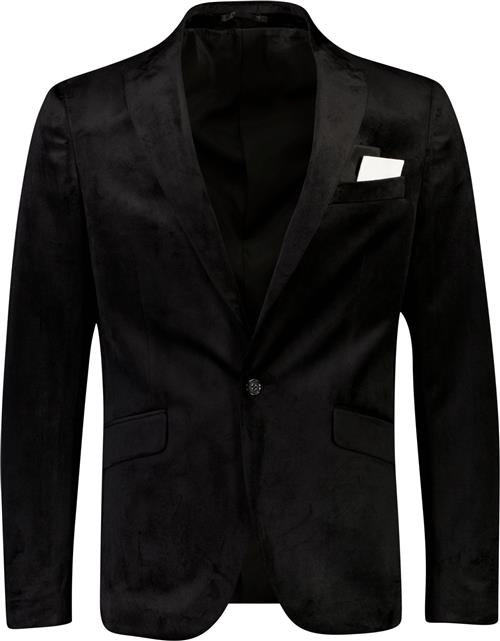 Se Lindbergh Velvet Blazer Mand Sort Blazere Str 48 - Velour hos Magasin ved Magasin