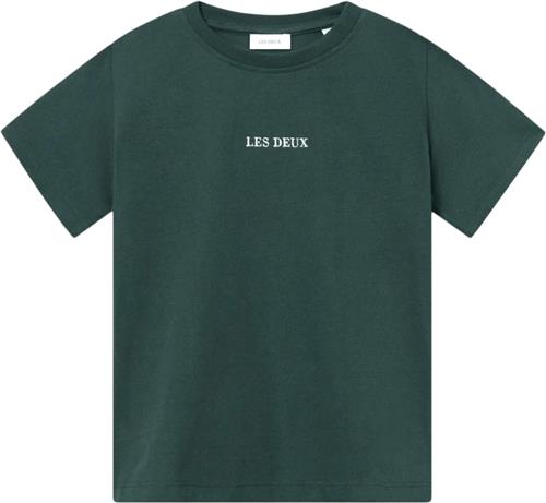 Les Deux Dexter Tshirt Kids Str 122/128 - Pine Green Kortærmede T-shirts hos Magasin