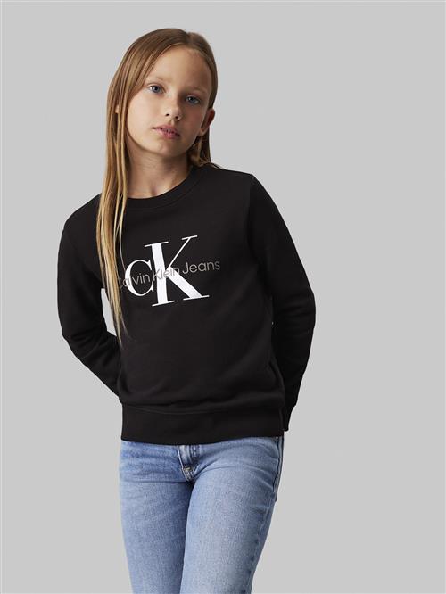 Calvin Klein CK Monogram Terry CN Str 14 - Ck Black Sweatshirts hos Magasin