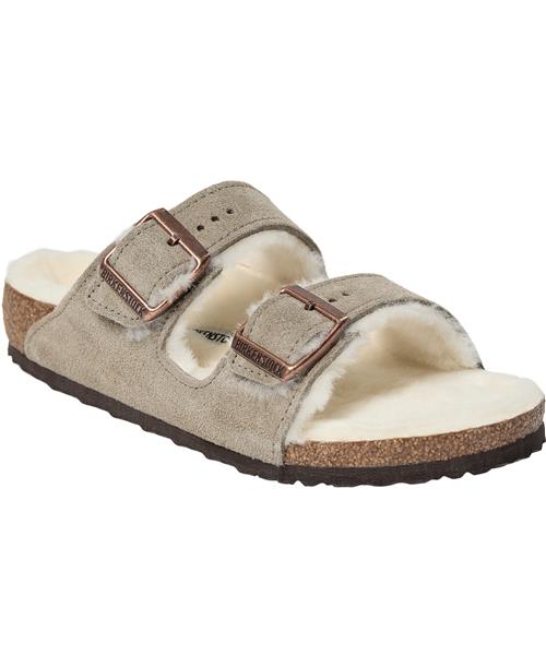 Birkenstock Arizona Kids Leve Shearling Taupe LAF Taupe Sandaler Str 35 - hos Magasin