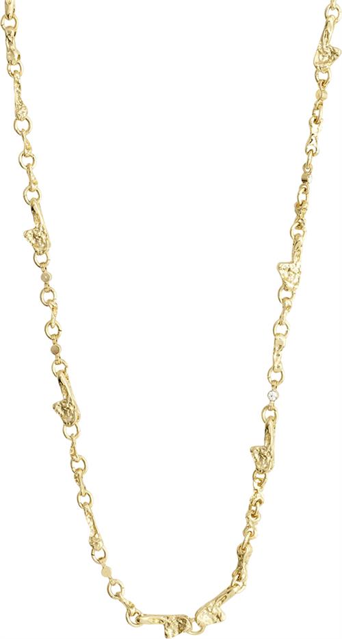 Pilgrim Hallie Organic Shaped Crystal Necklace Goldplated One size - Halskæder Uden Vedhæng hos Magasin