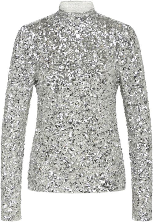 Bruuns Bazaar Gargetbbhanni Blouse Kvinde Silver Langærmede Bluser Str L - Polyester hos Magasin