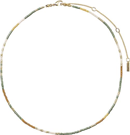 Pilgrim Alison Necklace Brown, Goldplated one size - Perlehalskæder hos Magasin