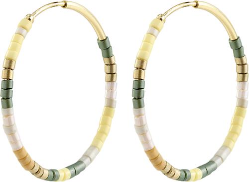 Se Pilgrim Alison Hoop Earrings Brown/goldplated one size - Creoler hos Magasin ved Magasin