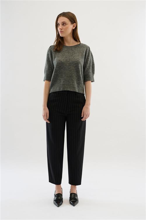 Karen by Simonsen Kbnoabelle Plain Pullover Kvinde Opal Gray Melange Kortærmet Strik Classic Fit Str S - hos Magasin