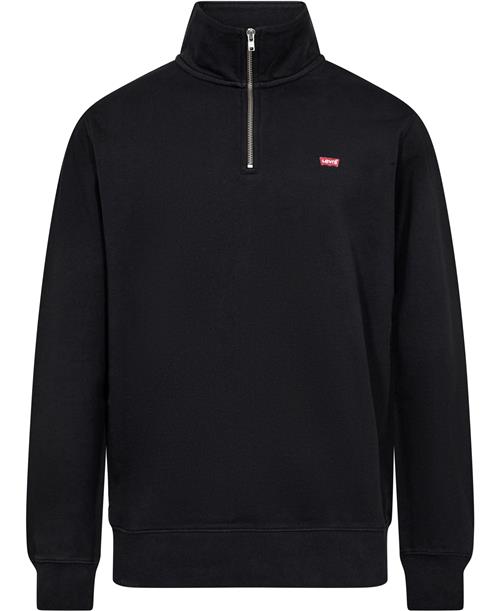 Se Levi's Original HM 1/4 ZIP Mineral BL Mand Sort Sweatshirts Str L - Bomuld hos Magasin ved Magasin