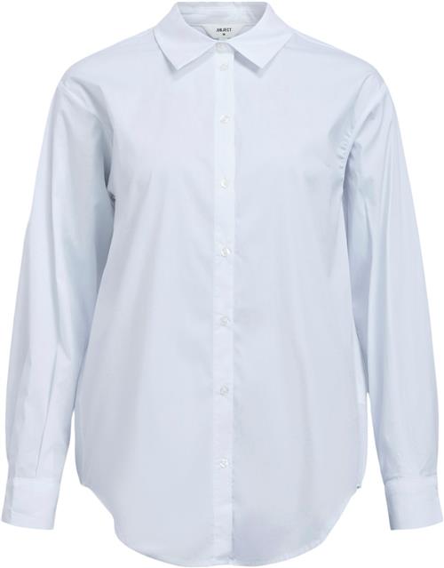 Se Object Objtutta LO L/S Shirt Noos Kvinde White Langærmede Skjorter Str 34 - hos Magasin ved Magasin