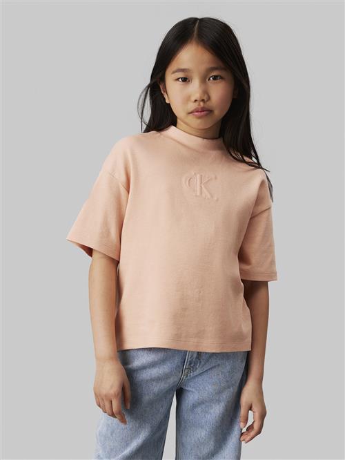 Calvin Klein Stitch Monogram SS TOP Str 14 år - Tfc Kortærmede T-shirts hos Magasin