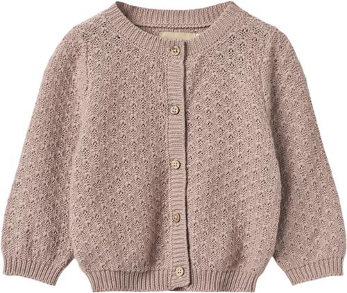 Wheat Strik Cardigan Magnella Str 80/12m - Dry Rose Toppe Bomuld hos Magasin