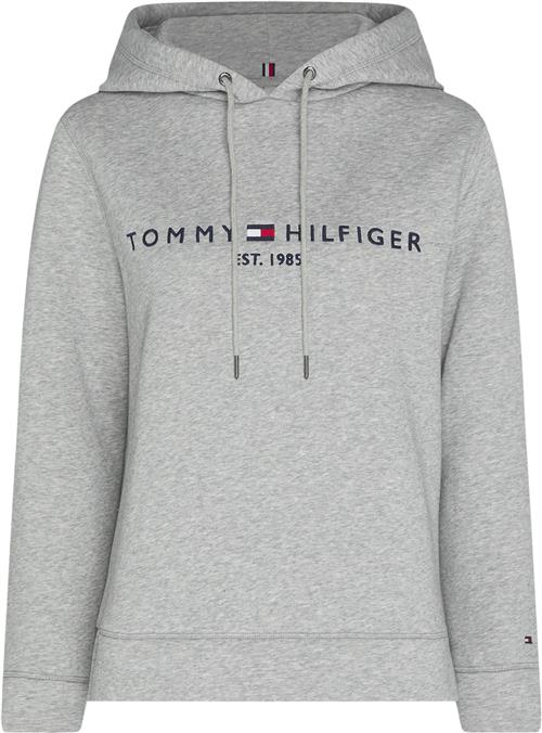 Tommy Hilfiger Heritage Hilfiger Hoodie LS Kvinde Light Grey Htr Hættetrøjer Str XL - hos Magasin