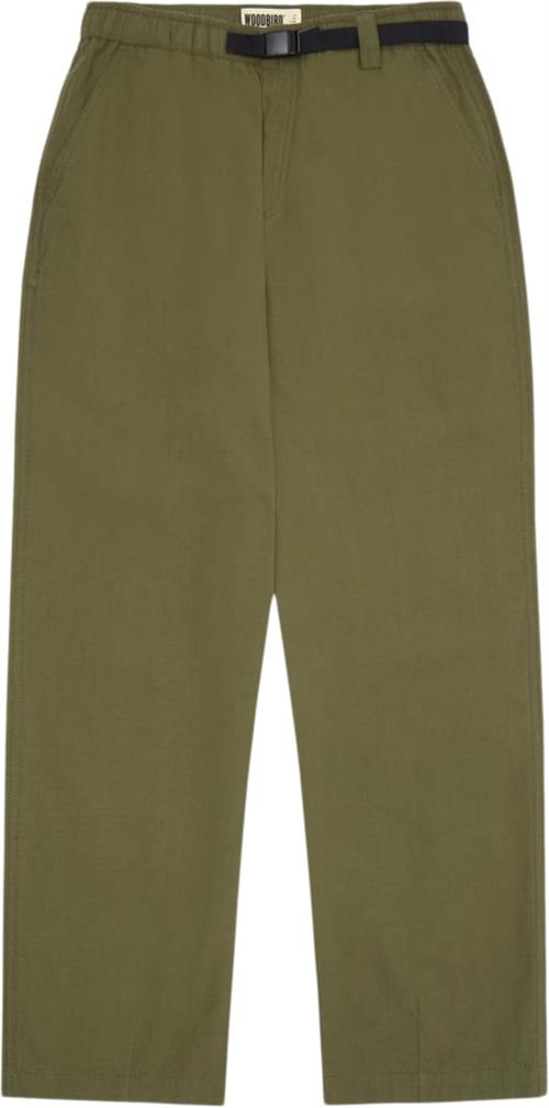 Woodbird Umo Base Pant Mand Army Green Casual Bukser Str S - hos Magasin