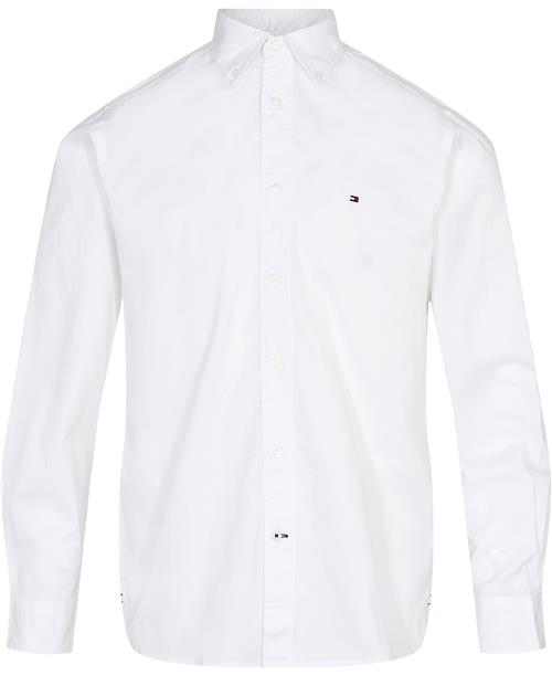 Tommy Hilfiger Core Flex Poplin RF Shirt Mand White Langærmede Skjorter Str L - Bomuld hos Magasin