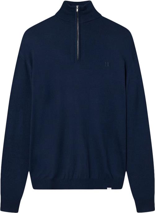 Les Deux Greyson Halfzip Merino Knit Mand Navy Turtlenecks Str S Merino - hos Magasin