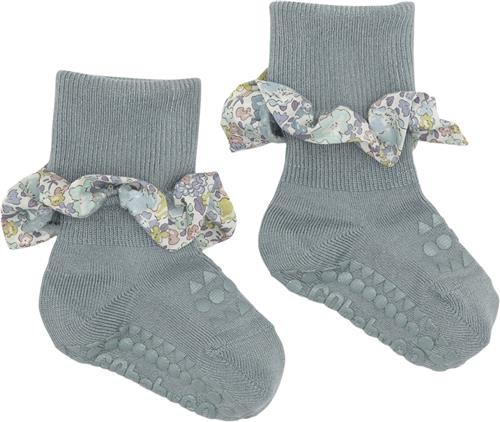 GoBabyGo Nonslip Socks - Bamboo / Liberty Str 2-3y (size - Dusty Blue / Mich Strømper Bomuld hos Magasin