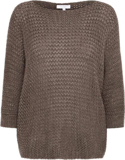 Sorbet Sbcarly Knit Blouse Kvinde Chocolate Brown Sweaters Str L/XL - hos Magasin