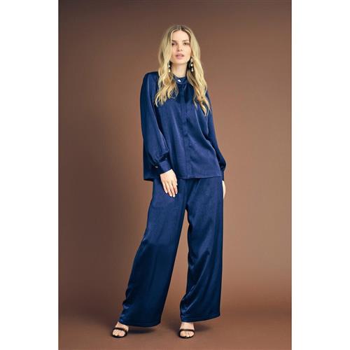 Se A-VIEW Birdie Pants Kvinde Blue Bukser Med Brede Ben Str 40 - hos Magasin ved Magasin