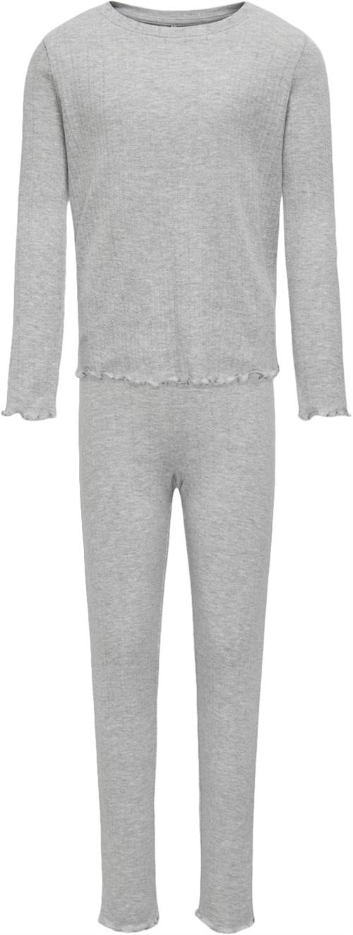 Se ONLY Kogmunte Loungewear L/S Pant SET JR Str 134/140 - Grå Nattøj hos Magasin ved Magasin