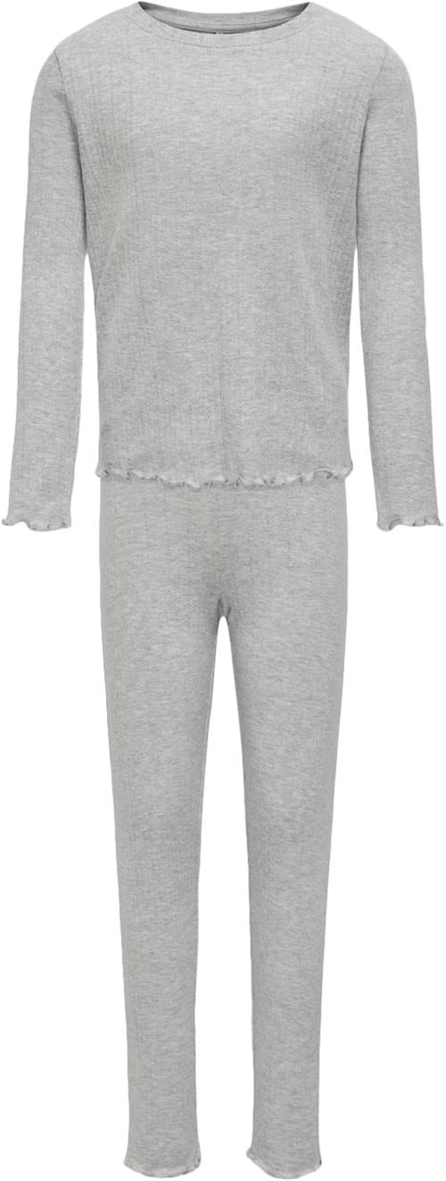 Se ONLY Kogmunte Loungewear L/S Pant SET JR Str 158/164 - Grå Nattøj hos Magasin ved Magasin