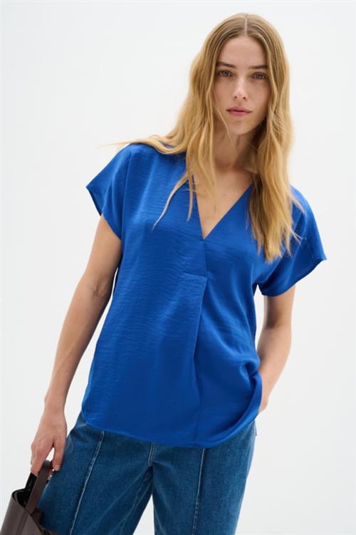 Se InWear Rindaiw Top Kvinde Emerald Green Kortærmede Bluser Loose Fit Str 40 - hos Magasin ved Magasin