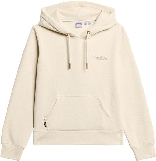 Se Superdry Essential Logo Hoodie Kvinde Light Oat Marl Hættetrøjer Str S - hos Magasin ved Magasin