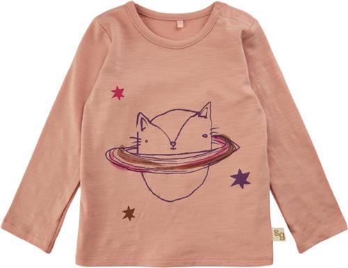 Soft Gallery Sgbaby Bella Spacecat LS Tee Str 12m - Dusty Coral Langærmede T-shirts Bomuld hos Magasin