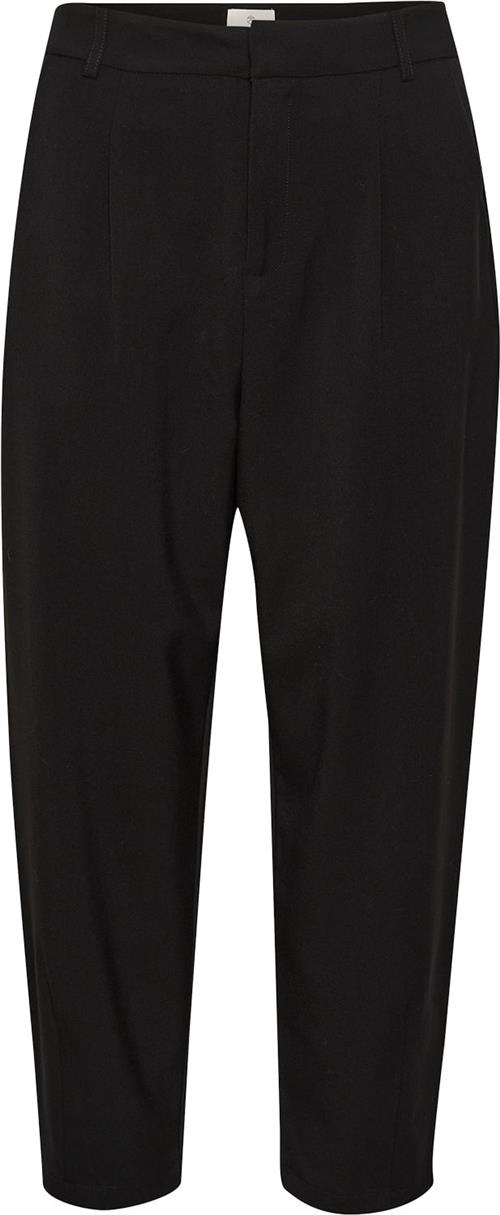 Kaffe Kamerle Pants Suiting Kvinde Black Deep Bukser Med Brede Ben Regular Fit Str 46 - Polyester hos Magasin