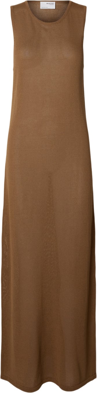 Selected Femme Slfmoon SUS SL Knit Dress Kvinde Coca Mocha Midi Kjoler Str S - hos Magasin