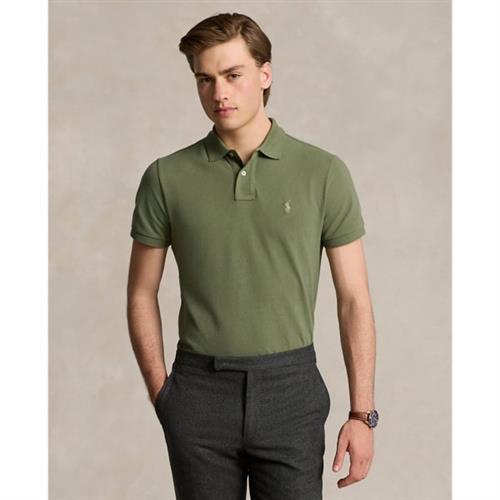 Polo Ralph Lauren Basic Meshssl-knt Mand Garden Trail/c8668 Kortærmede Poloer Slim Fit Str S - Bomuld hos Magasin