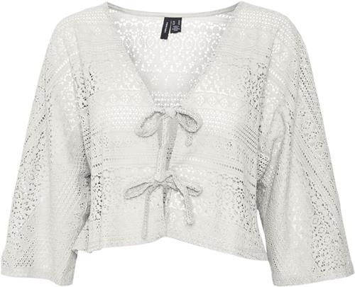 Vero Moda Vmhoney Lace 3/4 Bolero TOP WVN GA Kvinde Snow White Kortærmede Bluser Str L - hos Magasin