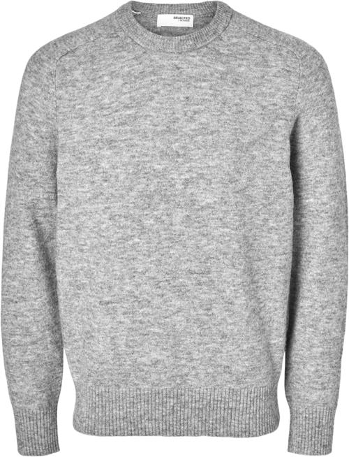 Selected Homme Slhrai LS Knit Crew Neck Mand Grå Sweaters Regular Fit Str L - hos Magasin