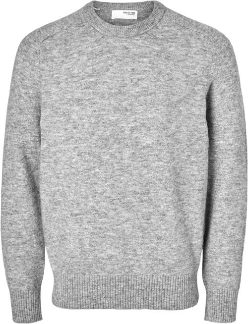 Selected Homme Slhrai LS Knit Crew Neck Mand Grå Sweaters Regular Fit Str XL - hos Magasin