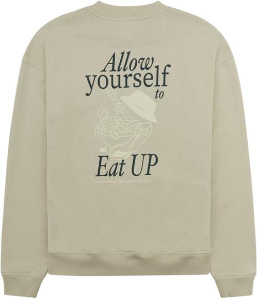 Woodbird Wbcope Eat Crew Mand Stone Sweatshirts Str L - hos Magasin