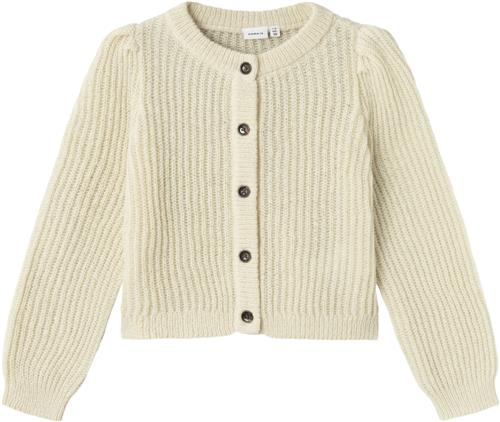 Name It Nkfnajamaj LS Short Knit Card Str 122/128 - Summer Sand Cardigans hos Magasin